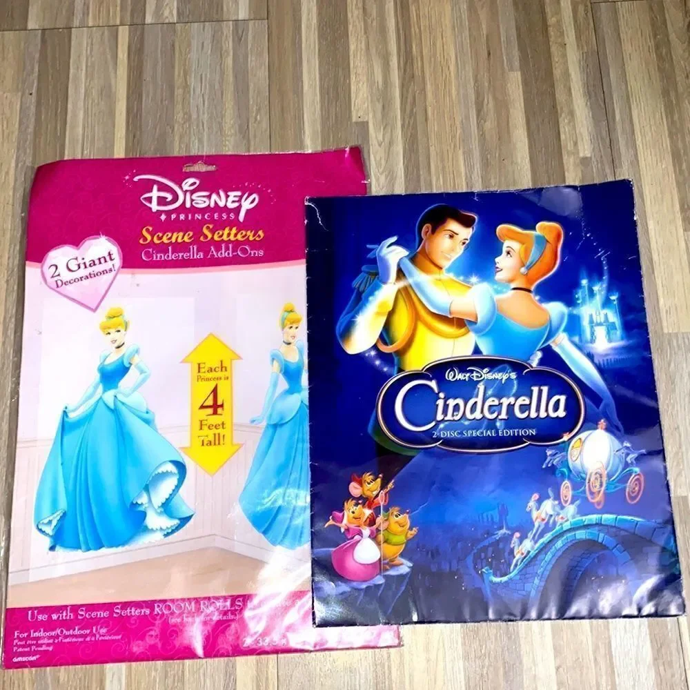 Disney Cinderella Lithograph 2 Disc Special Edition and large Disney princess